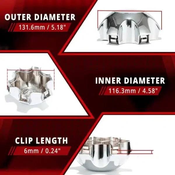 2009-2014 Ford F-150 Expedition Wheel Center Caps for Models 20x8.5" Wheels #DL3Z-1130-C 132mm - 20272043CH - Image 4