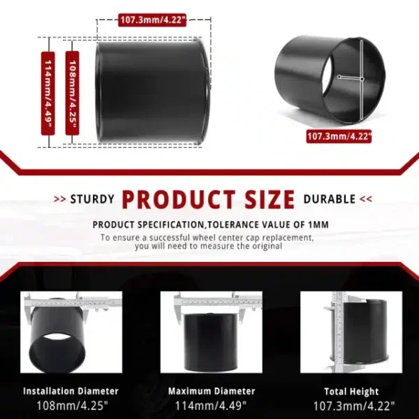 Stainless Steel Push Thru Center Caps 2 Close 2 Open Combo for 4.25in Trailer Rim Center Bore - 20274353=[74332+74338]x2 - Image 5
