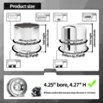 2 Open 2 Closed 4x4 4.25 Push Through Center Caps for 4.25in Center Bore 4.27in Height - 20274363=[74219+74217]x2 - Image 5