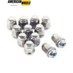 12pcs 1/2" -20 Lug Nuts 1.4" Tall Material Carbon Steel Liner and Stainless Outer Shell - 23112229CH