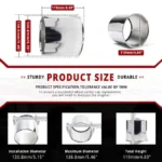 5.15in Opened End Trailer Wheel Center Caps Push Thru Hub Caps for 5.15in Bore 4.69in Tall RV Truck Rims - 20274354 - Image 6