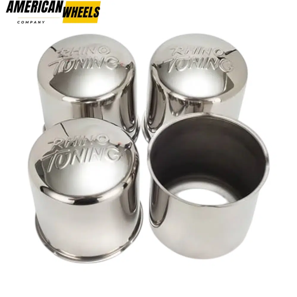 d0b3570a-6cec-4e2b-aadd-074defa4c454 RhinoTuning 4.25in Stainless Curved Push-Thru Trailer Center Hub Cap for 4.25in Bore - 20274357 - Image 1