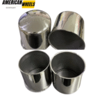 4.25in Stainless Steel Push Thru Center Caps 2 Open 2 Closed for Truck Trailer Axles - 20274372=[74357+74332]x2 - Image 2