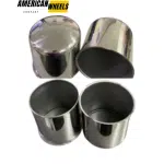 4.25in Stainless Steel Push Thru Center Caps 2 Open 2 Closed for Truck Trailer Axles - 20274372=[74357+74332]x2 - Image 2
