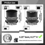 2 Open 2 Closed 4x4 4.25 Push Through Center Caps for 4.25in Center Bore 4.27in Height - 20274363=[74219+74217]x2 - Image 6