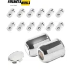 3.74in Push Thru Center Caps 3.74" Bore 3.85" Tall Hub Cap and 1/2-20 Lug Nuts Sets - 20274412CH=[74072+12228CHx6] - Image 2