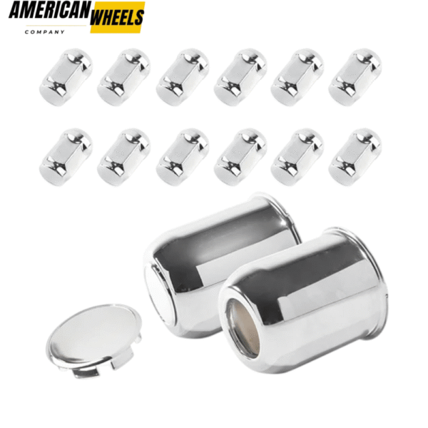 3.74in Push Thru Center Caps 3.74" Bore 3.85" Tall Hub Cap and 1/2-20 Lug Nuts Sets - 20274412CH=[74072+12228CHx6] - Image 2