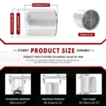 4pcs 3.27in Aluminum Push Through Center Caps for 3.27in Bore 3.66'' Height - 20260017SV=[74301SV+20971]x4 - Image 3