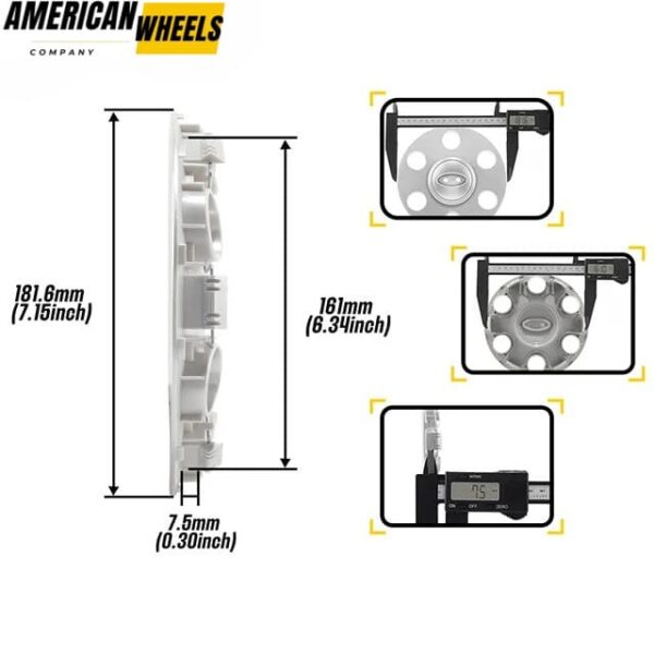 2010-2014 Ford F150 Expedition Wheel Center Hub Cap Wheel Covers #7L14-1A096-DB 182mm 7 1/16in - 20230002SV - Image 2