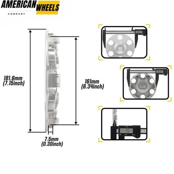 2010-2014 Ford F150 Expedition Wheel Center Hub Cap Wheel Covers #7L14-1A096-DB 182mm 7 1/16in - 20230002SV - Image 2