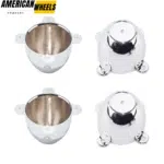 4 Dog Ear 2-1/2" Spacing Wheel Rim Center Cap 4 Lug Hub Caps #98-1212 4pcs - 20230007