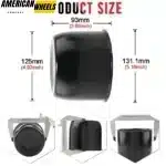 125mm 4.92in Trailer Stainless Steel Center Caps for 4.92" Bore 3.54" Tall Truck Rims - 20274328 - Image 4