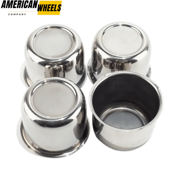 77mm 3.03in Stainless Steel Truck Wheel Center Caps for 3.03in Bore Boat Trailer RV Rims - 20274322 - Image 5