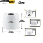 4.25in White Painted Stainless Push Through Center Caps for 4.25in Bore 3.46in Tall - 74319[74309WT+20971] - Image 3