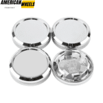70mm 2 12/16in Chrome Universal Wheel Center Caps 4pcs - 20230006CH