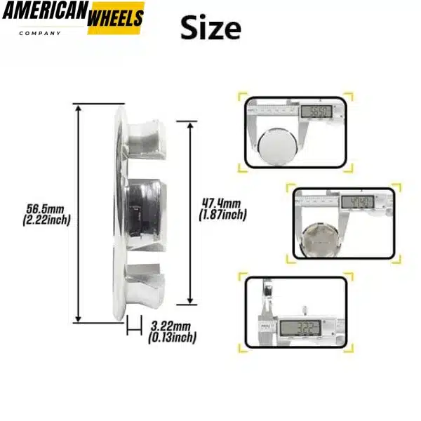 OD: 56mm 2.22in / ID: 47mm 1.87in EZ Lube Open End Plus Plug Center Caps 4pcs - 20274249 - Image 3