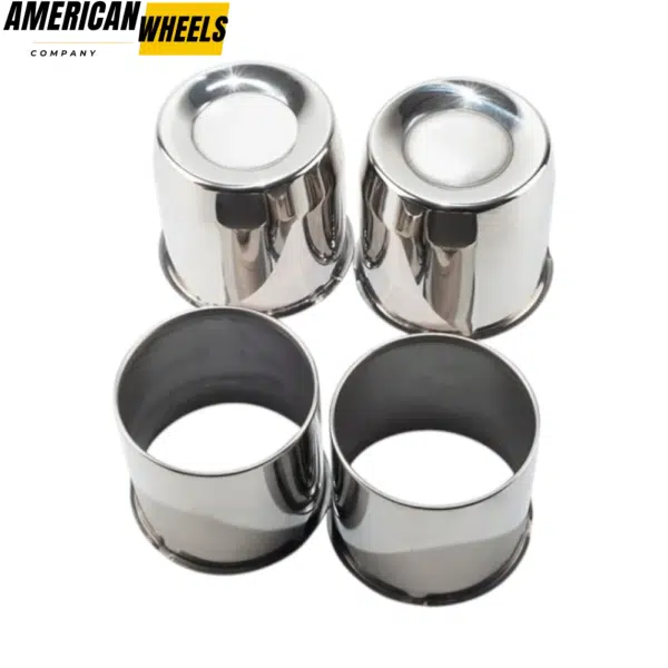 5.15in Push Through Center Caps Stainless Steel 2x Closed 2x Open End Hub Caps - 20274326=[74308+74315]x2 - Image 2