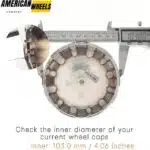 KMC XD Series 464k106 Wheel Center Cap Replacement XD786 XD795 106mm 4 1/8in 4pcs - 20290011 - Image 3