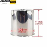 Stainless 4.25in Bore Push Through Center Caps 4.17in Height for Trailer Rims - 20274337 - Image 3