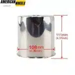 Stainless 4.25in Bore Push Through Center Caps 4.17in Height for Trailer Rims - 20274337 - Image 3