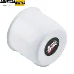 4.25in White Painted Stainless Push Through Center Caps for 4.25in Bore 3.46in Tall - 74319[74309WT+20971] - Image 2