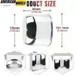 125mm 4.92in Trailer Stainless Steel Center Caps for 4.92" Bore 3.54" Tall Truck Rims - 20274328 - Image 5