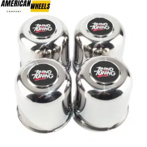 Stainless 4.25 Push Through Center Caps Removable Top Cap Trailer Center Caps - 20274341=[74311+20970]