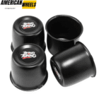 84mm 3.31in Stainless Push Through Center Hub Caps 2.83in Tall fit for Trailer Rims - 74320 [74305MB+20220971]