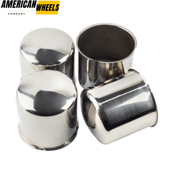 4.25 Push Through Center Caps Stainless Trailer Center Caps for 4.25in Bore 4.33in Tall - 20274338 - Image 2