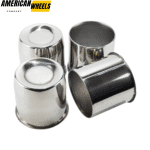 5.15in Push Through Center Caps Stainless Steel 2x Closed 2x Open End Hub Caps - 20274326=[74308+74315]x2