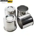 5.15in Push Through Center Caps Stainless Steel 2x Closed 2x Open End Hub Caps - 20274326=[74308+74315]x2