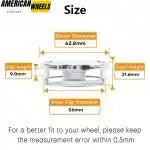 Universal Wheel Center Caps for OD: 63mm 2.47in ID: 56mm 2.2in 4pcs - 20290018 - Image 3