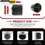 124mm 4.88in Push Through Trailer Wheel Center Cap for 4.88" Bore 4.25" Height - 20263011MB=[74167BK+71012] - Image 3