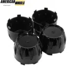ION Alloy 171 179 Black Wheel Center Caps C101712MB C614101CB7 84mm 3 5/16in 4pcs - 20280007HB