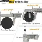 66mm 2 10/16in ID: 60mm 2 3/8in Snap On Universal Center Caps Replacement 4pcs - 20290024 - Image 3