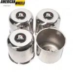 5.12in Stainless Push Through Trailer Center Caps for 5.12in Rim Bore 4.49in Height - 20263015 [74316+71011]