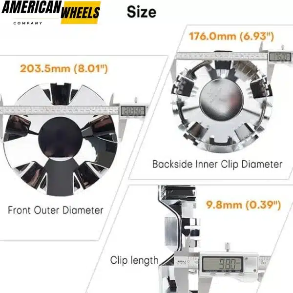 2017-2019 Chevy Tahoe Wheel Rim Center Caps #23217261 #84128121 203mm 8in - 20274246 - Image 3