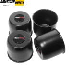124mm 4.88in Push Through Trailer Wheel Center Cap for 4.88" Bore 4.25" Height - 20263011MB=[74167BK+71012]