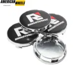 Subaru Impreza Honda Accord Enkei Wrest RTX Wheels Center Caps 59mm 2 5/16in 4pcs - 63004=[13779+71013]x4