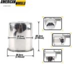 80mm 3.15in Stainless Truck Push Through Center Caps for 3.15in Bore 2.91in Tall - 20274339 - Image 3