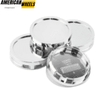 4pcs 58mm 2 5/16in Chrome Universal Center Caps Aftermarket Parts - 20290017CH - Image 2
