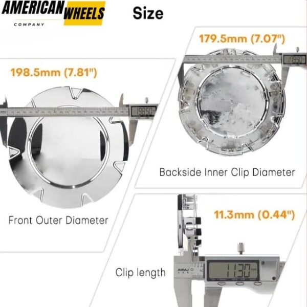 2007-2013 Cadillac Escalade EXT ESV Wheel Center Hub Caps #9597286 199mm 7 13/16in - 20274243 - Image 2