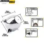 4 Dog Ear 2-1/2" Spacing Wheel Rim Center Cap 4 Lug Hub Caps #98-1212 4pcs - 20230007 - Image 3