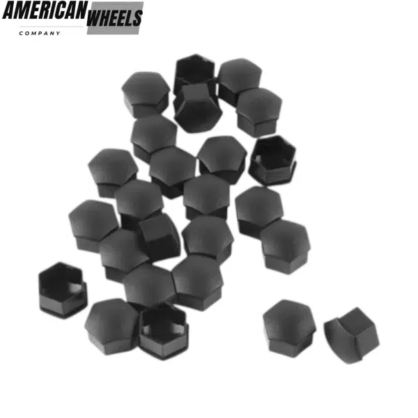 83mm Center Hub Caps (4pcs) and Trailer Lug Nut Covers (25pcs) for Tesla Cybertruck Terrain Wheels - 20250004BK=[20214726BKx4+23112227MBx25] - Image 2