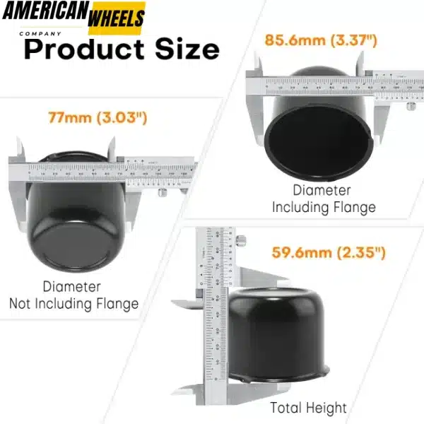 77mm 3.03in Stainless Steel Truck Wheel Center Caps for 3.03in Bore Boat Trailer RV Rims - 20274322 - Image 10