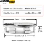 Nissan 350Z Maxima Infiniti Q45 Q60 Wheel Center Caps OD: 54mm ID: 50mm 4pcs - 63008=[13697+71012]X4 - Image 3