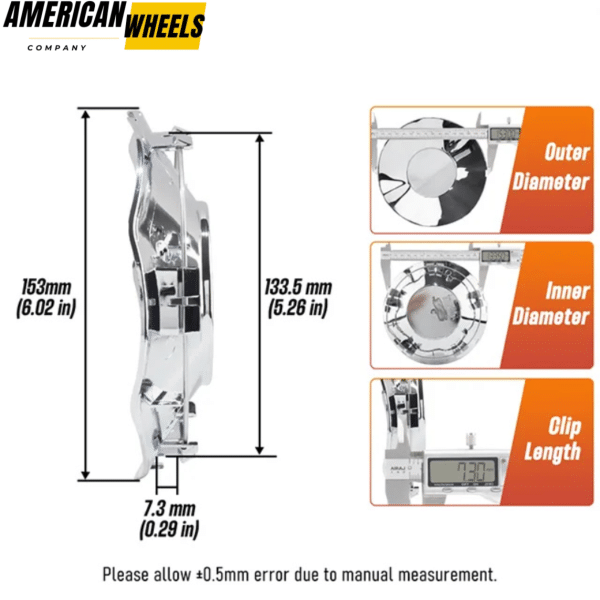 BMW 6-Series E63 E64 645i 650i Wheel Center Hub Cap #36136763117 153mm 6in 4pcs - 20274245 - Image 7