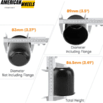 83mm 3.27in Stainless Steel Push Through Center Caps for 3.27" Bore Rims Truck Hub cap - 20274317 - Image 8