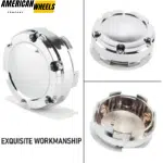 4pcs 60mm 2 6/16in Chrome Universal Center Caps Center Hub Caps - 20260004CH - Image 2