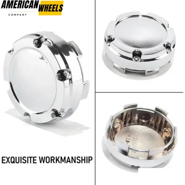 4pcs 60mm 2 6/16in Chrome Universal Center Caps Center Hub Caps - 20260004CH - Image 2